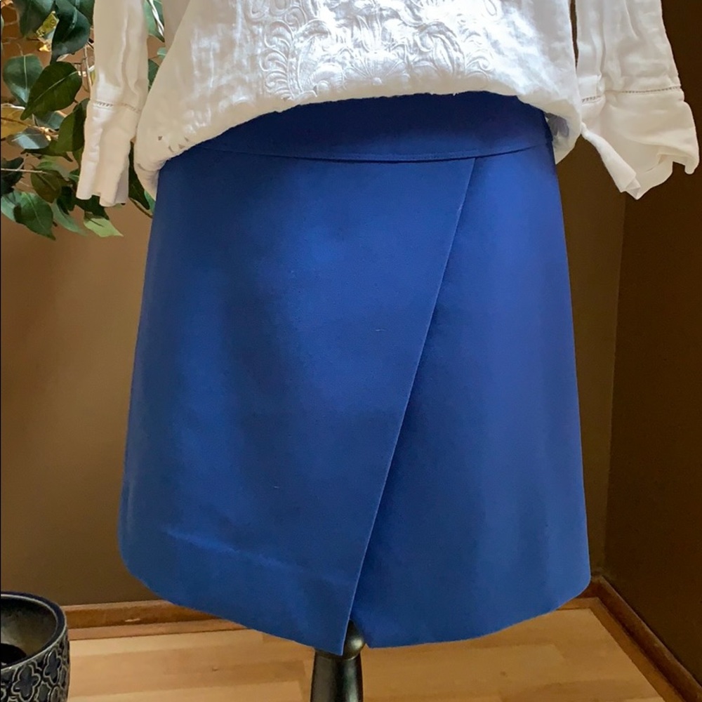 Bold blue J. Crew mini skirt- LIKE NEW